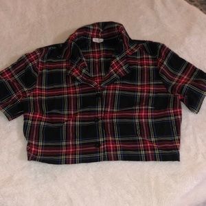 Brandy Melville/John Galt Plaid Crop Top one size